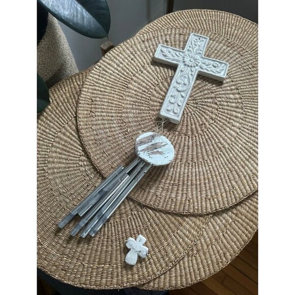 Cross Religious ceramic wind chime - Picture 1 of 9